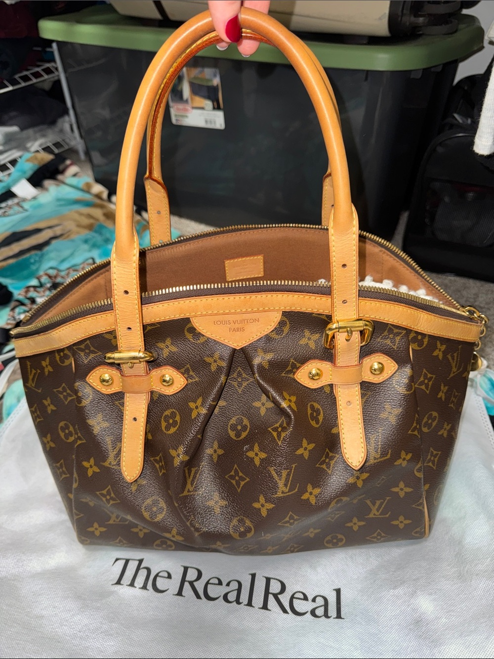 Louis Vuitton Monogram Canvas TIVOLI GM with Vachetta Leather Handles